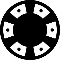 Poker Chip Outline Icon Svg Set, Free Vectors File